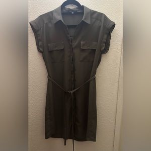 Express Woman's button up dress with Tie belt S